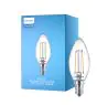 Philips Corepro LED Kronljus E14 filament klar 2W 250lm – 840 kold hvid | erstatter 25W