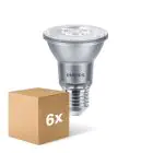 Flerpack 6x Philips Master Value LED Lampa Reflektor E27 PAR20 6W 515lm 40D - 930 Varm Vit | Bästa färgåtergivning - Dimbar - Ersättare 50W